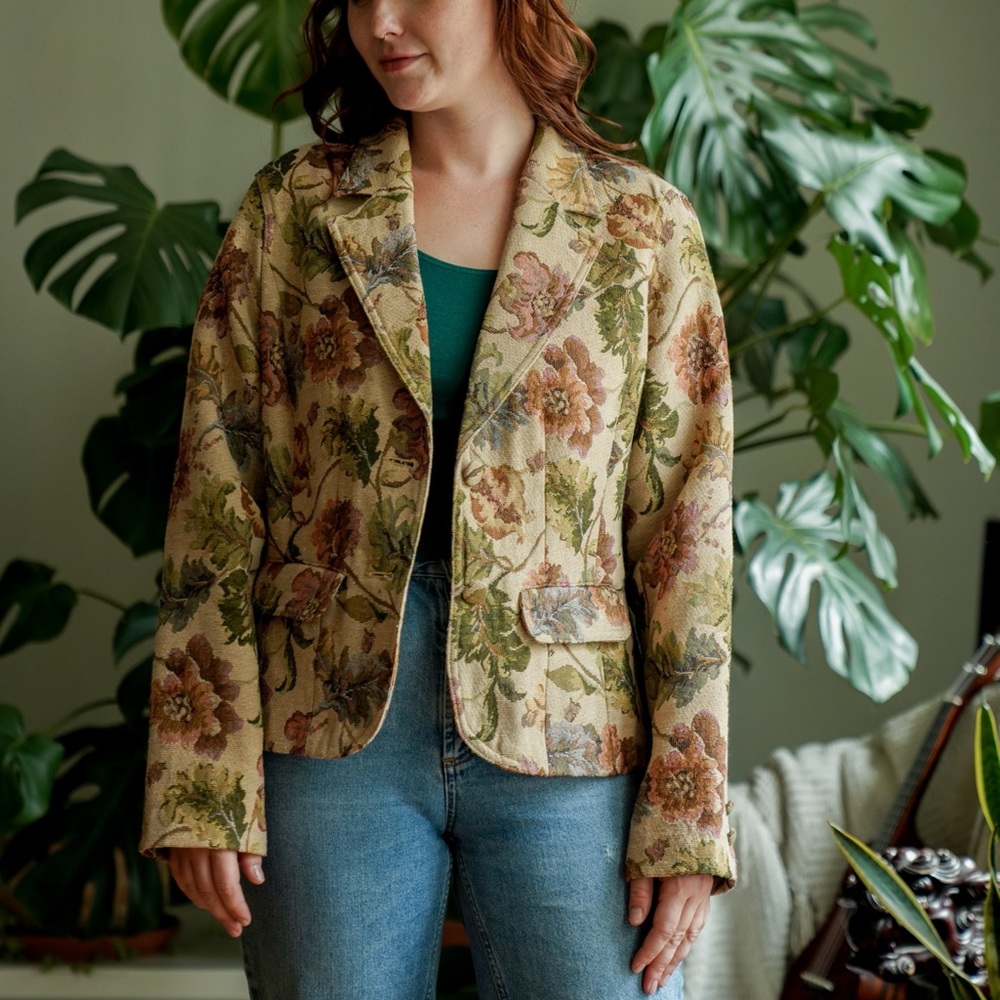 Vintage Liz Claiborne floral blazer